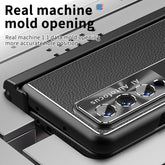 Litchi Pattern Magnetic Shell Film Integrated Shockproof Phone Case